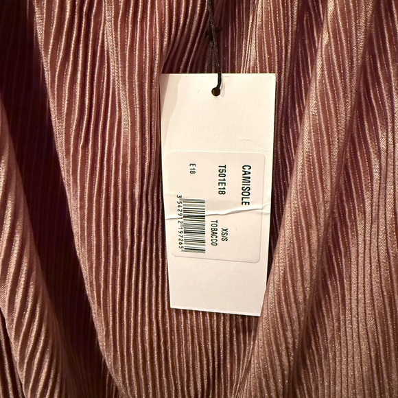 Molly Bracken Brown Pleated Camisole Women’s Size XS NWT - Picture 6 of 7